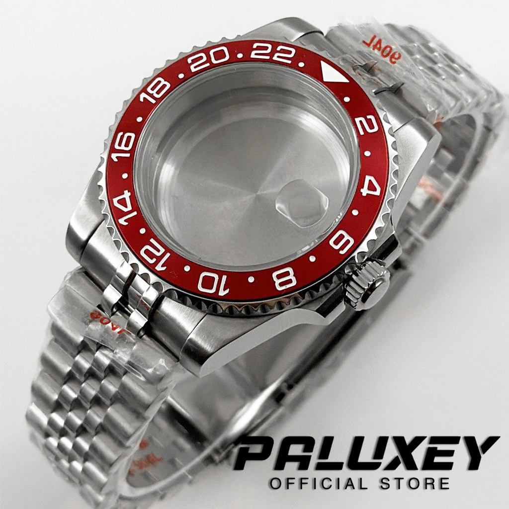 Reel Case - NH35 40mm 다이버 방수 레드 GMT