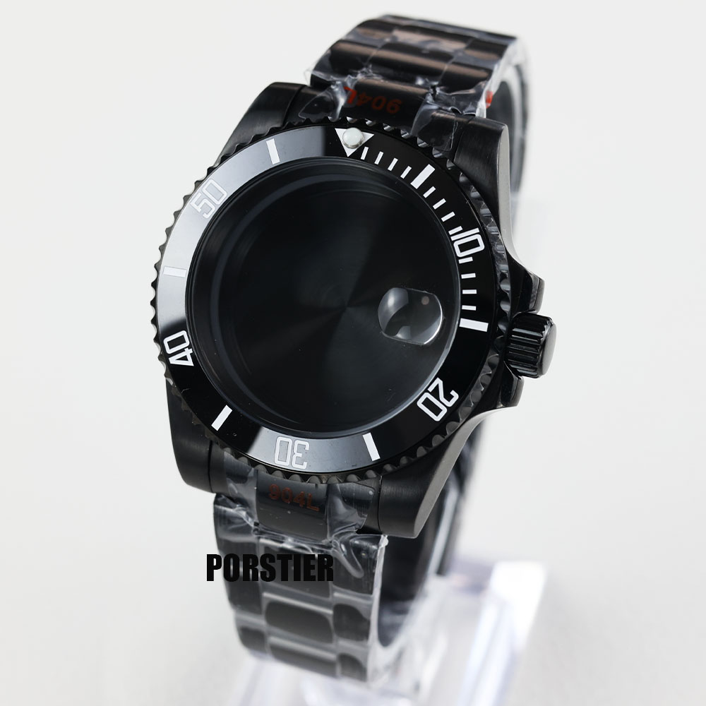 Reel Case - 40mm 블랙 pvd 시계 케이스 NH34